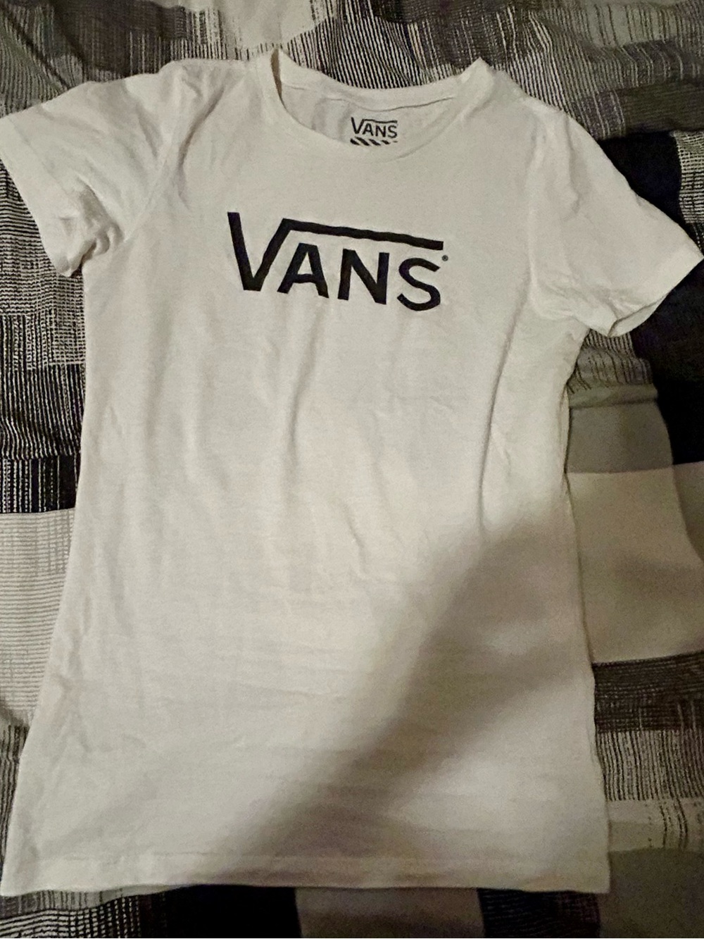Vans White Tee with Black Logo - 🚐 Short Sleeve